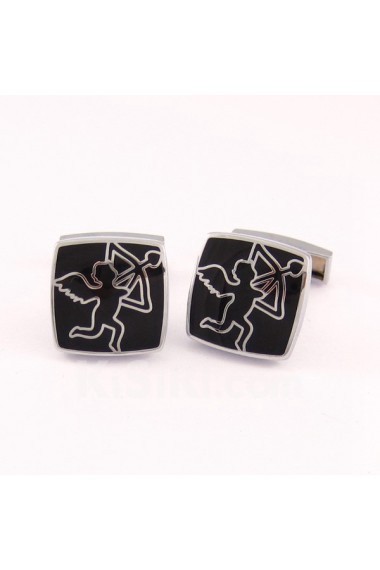 Men's Black Metal Cufflink