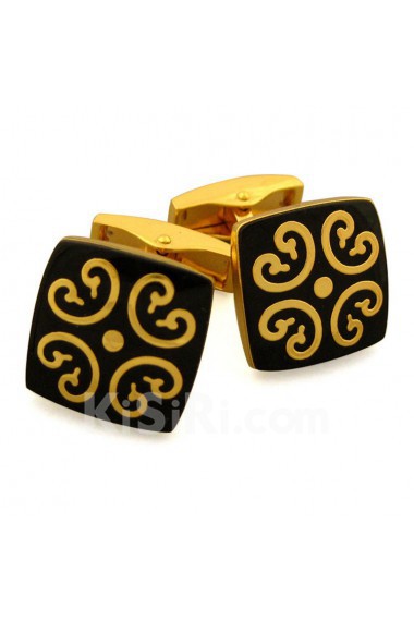 Men's Yellow Metal Cufflink