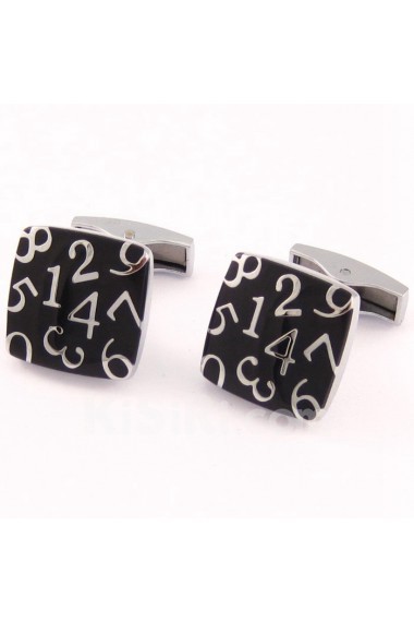 Men's Black Metal Cufflink