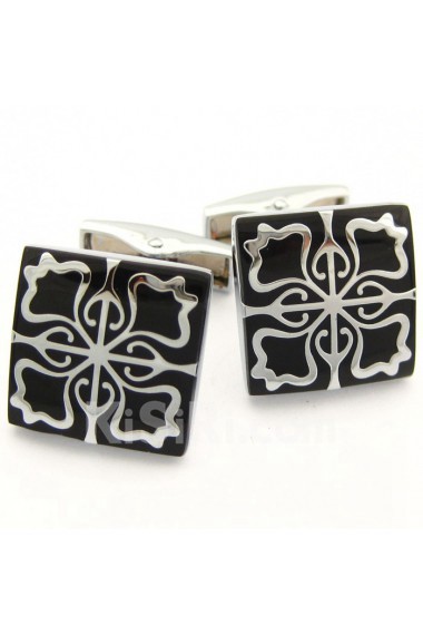 Men's Black Metal Cufflink