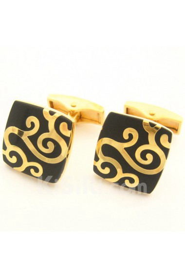 Men's Yellow Metal Cufflink