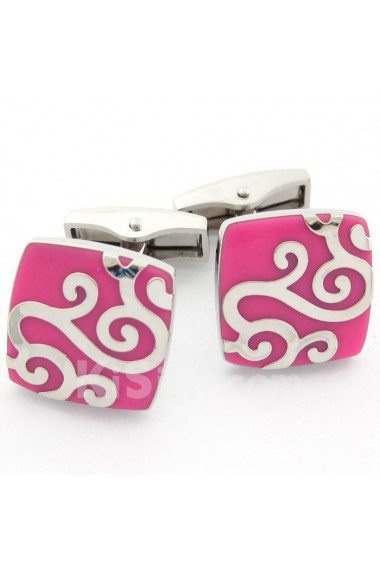 Men's Pink Metal Cufflink