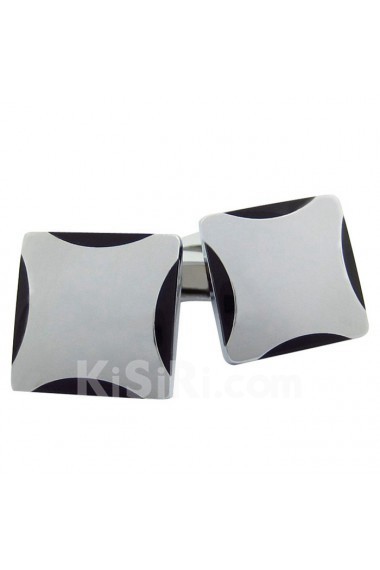 Men's Gray Metal Cufflink