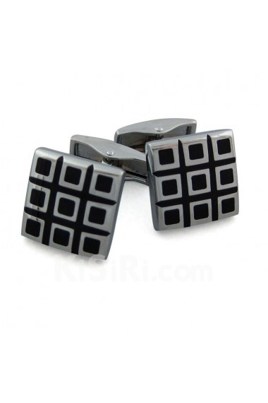 Men's Black Metal Cufflink