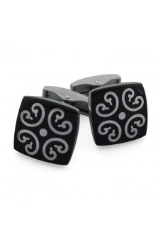 Men's Black Metal Cufflink