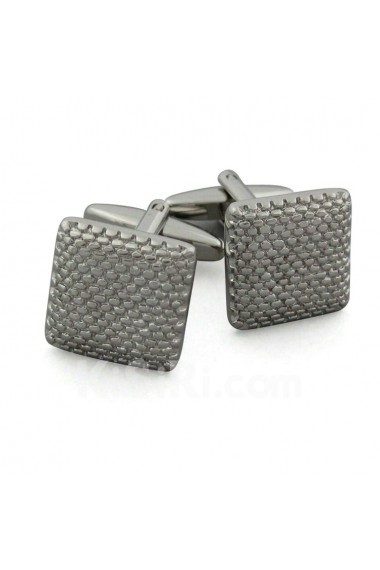 Men's Gray Metal Cufflink