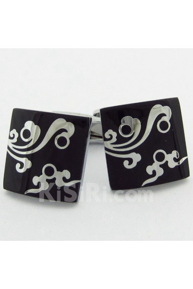 Men's Black Metal Cufflink