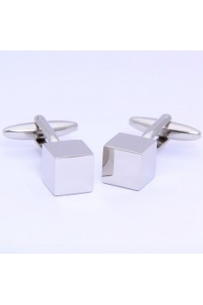 Men's White Metal Cufflink