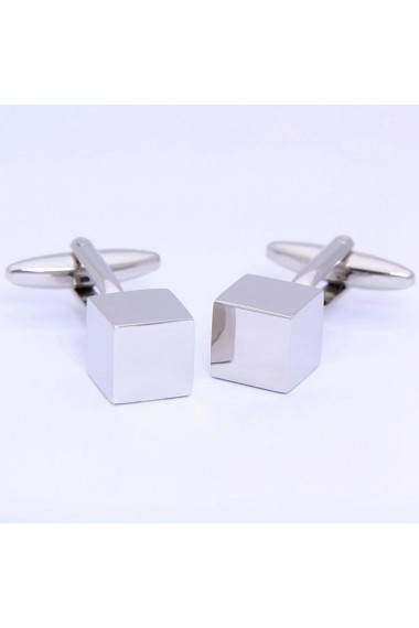 Men's White Metal Cufflink