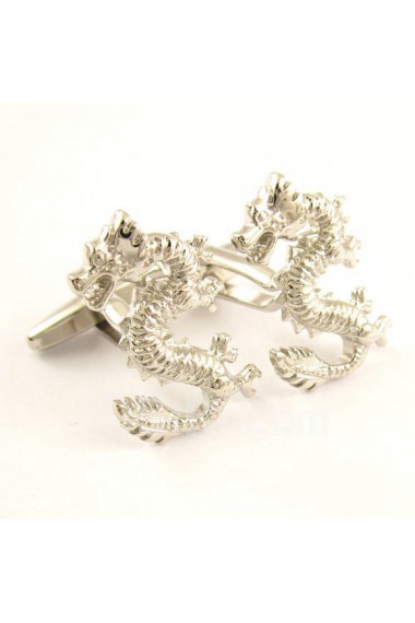 Men's Silver Metal Cufflink 