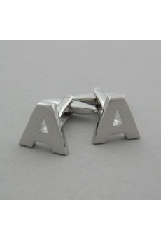 Men's Silver Metal Cufflink 