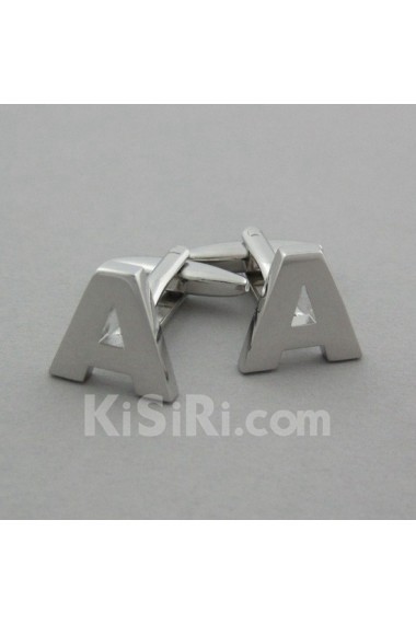 Men's Silver Metal Cufflink 