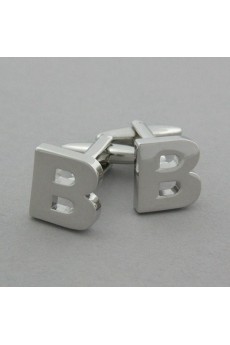 Men's Silver Metal Cufflink 