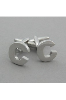 Men's Silver Metal Cufflink 