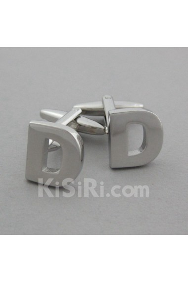 Men's Silver Metal Cufflink 