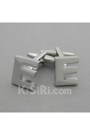 Men's Silver Metal Cufflink 