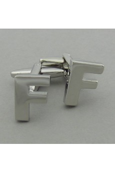 Men's Silver Metal Cufflink 