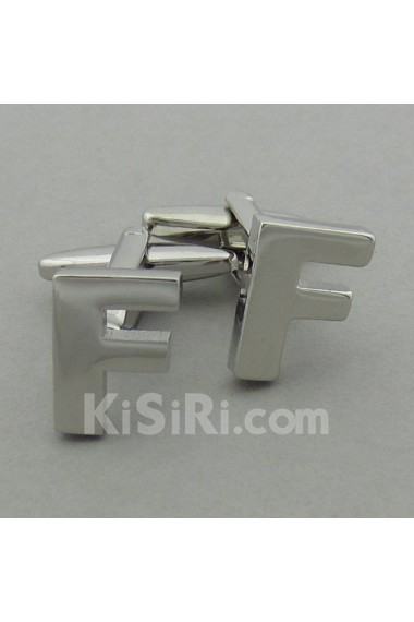 Men's Silver Metal Cufflink 