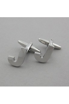 Men's Silver Metal Cufflink 