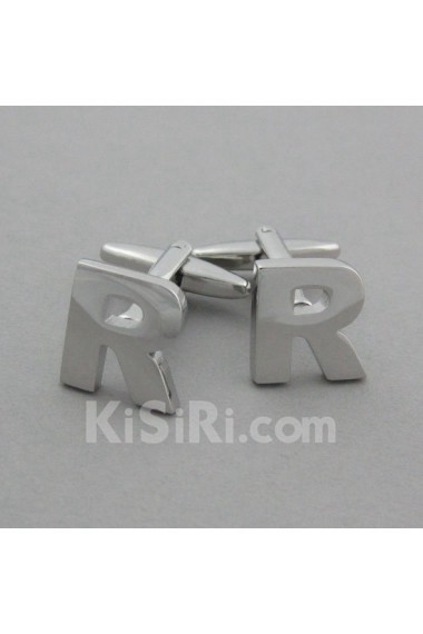 Men's Silver Metal Cufflink