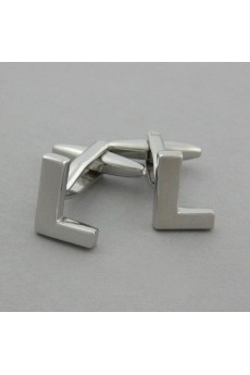 Men's Silver Metal Cufflink