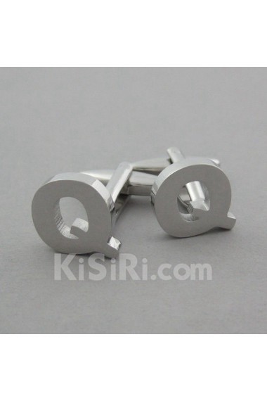 Men's Silver Metal Cufflink