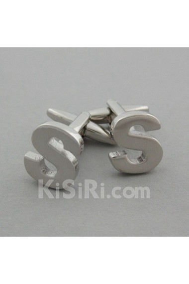 Men's Silver Metal Cufflink