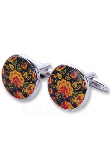 Men's Yellow Metal Cufflink