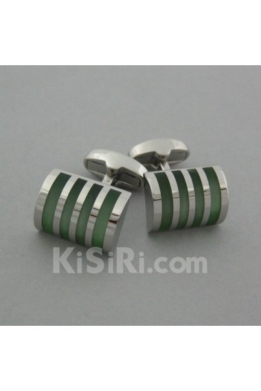 Men's Green Opal Metal Cufflink