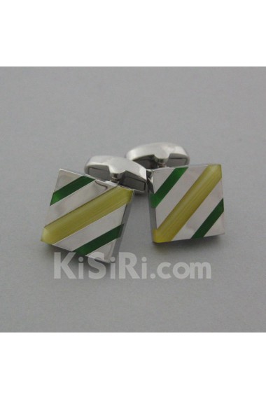 Men's Yellow Opal Metal Cufflink