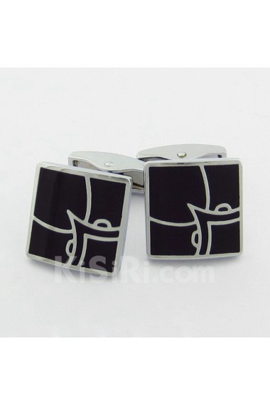 Men's Black Metal Cufflink