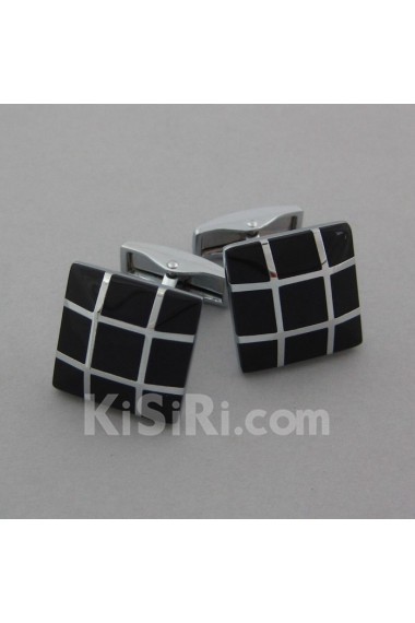 Men's Black Metal Cufflink