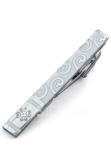 Men's Silver Metal Tie Bar