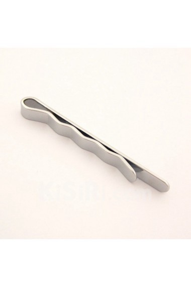 Men's Silver Metal Tie Bar