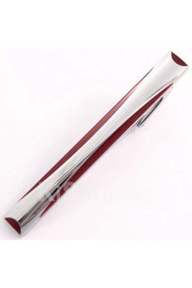 Men's Red Metal Tie Bar