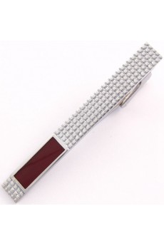 Men's Red Metal Tie Bar