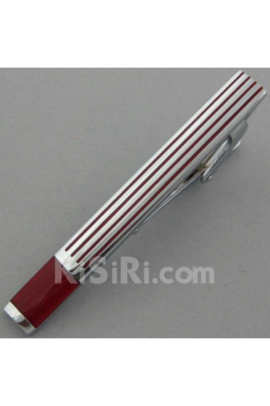 Men's Red Metal Tie Bar