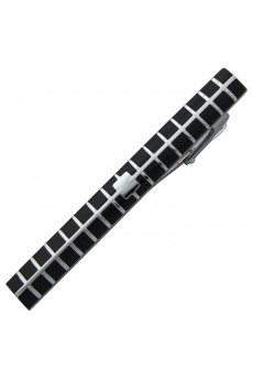 Men's Black Metal Tie Bar