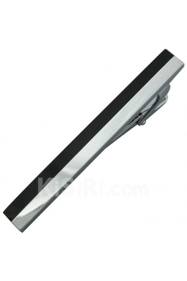 Men's Black Metal Tie Bar