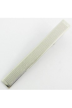 Men's Silver Metal Tie Bar