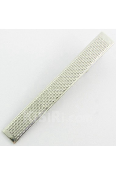 Men's Silver Metal Tie Bar