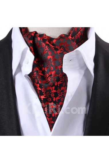 Men's Red Microfiber Cravat