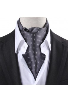 Men's Gray Microfiber Cravat