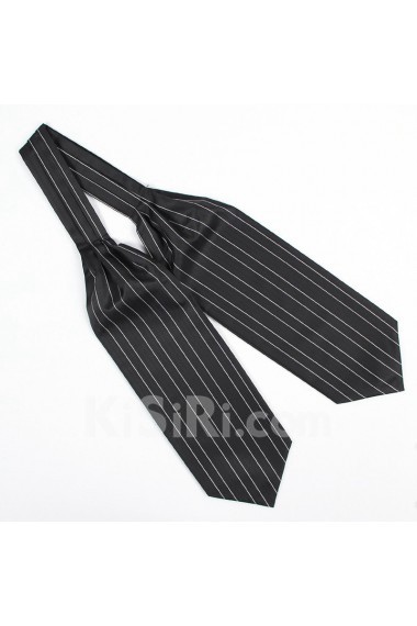 Men's Black Microfiber Cravat