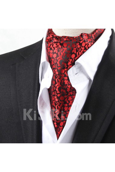 Men's Red Microfiber Cravat