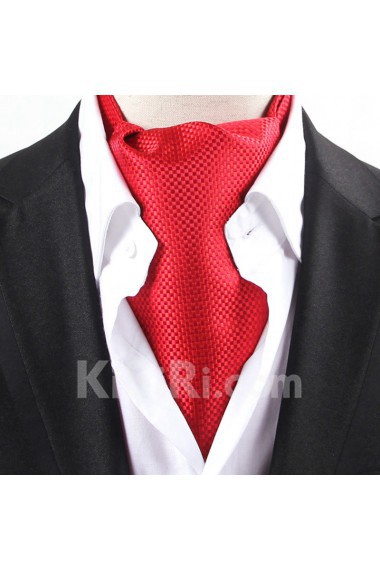 Men's Red Microfiber Cravat