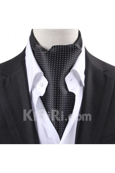 Men's Black Microfiber Cravat