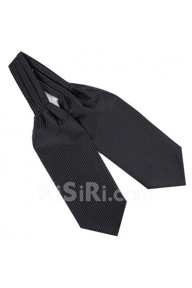 Men's Black Microfiber Cravat