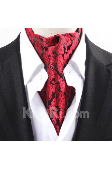 Men's Red Microfiber Cravat