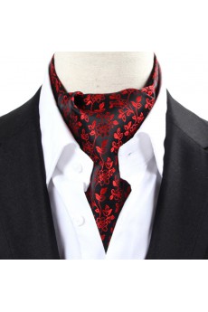 Men's Red Microfiber Cravat